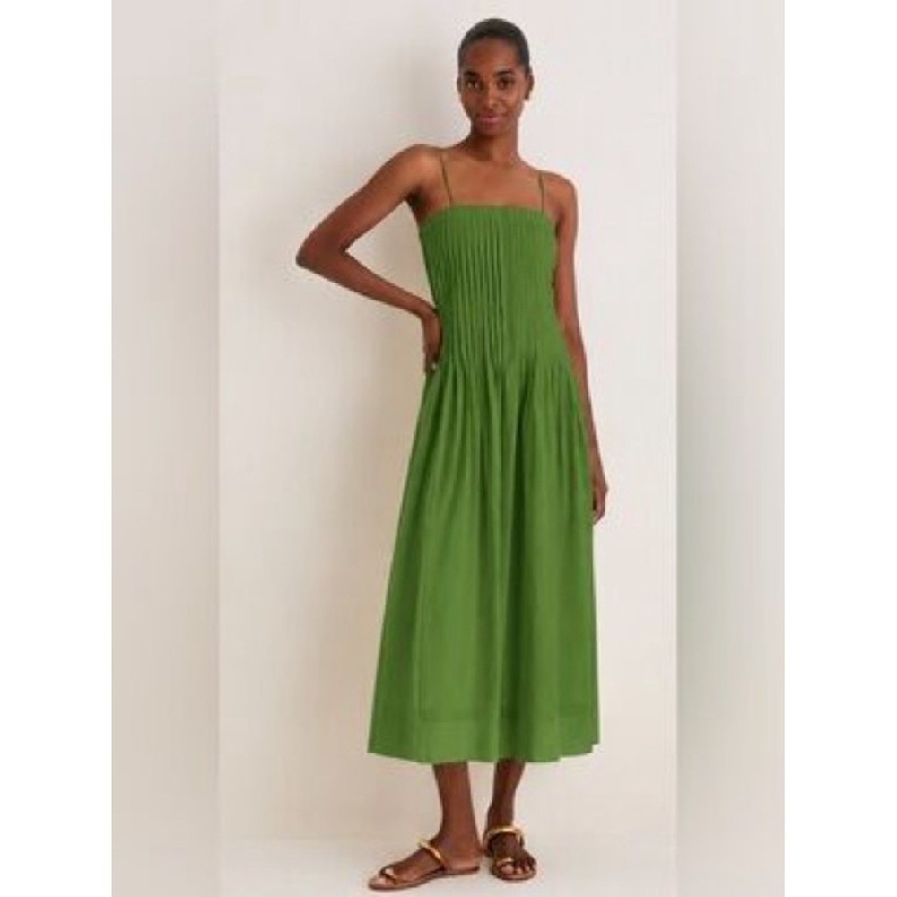 Moon River Olive Midi Dress